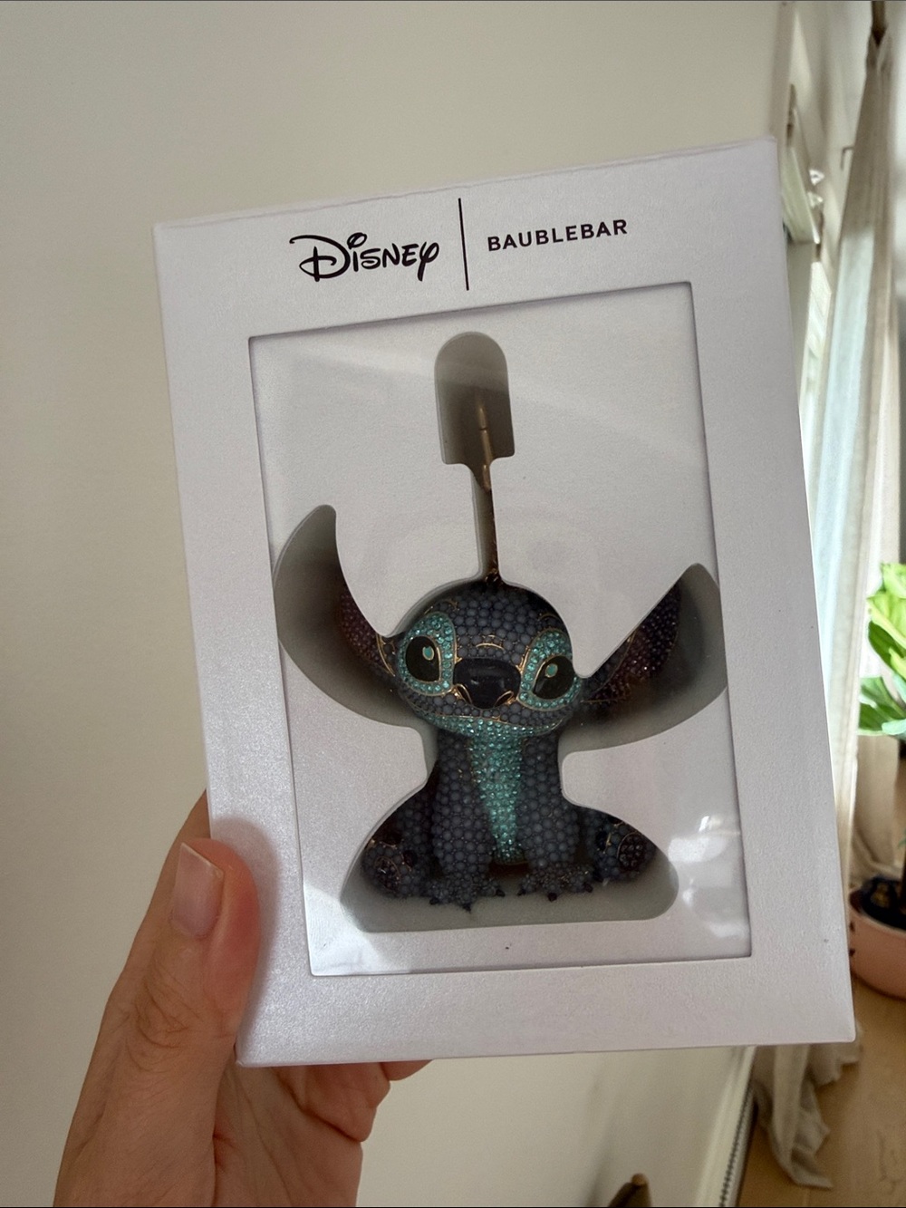 Disney BaubleBar Rhinestone Stitch Keychain